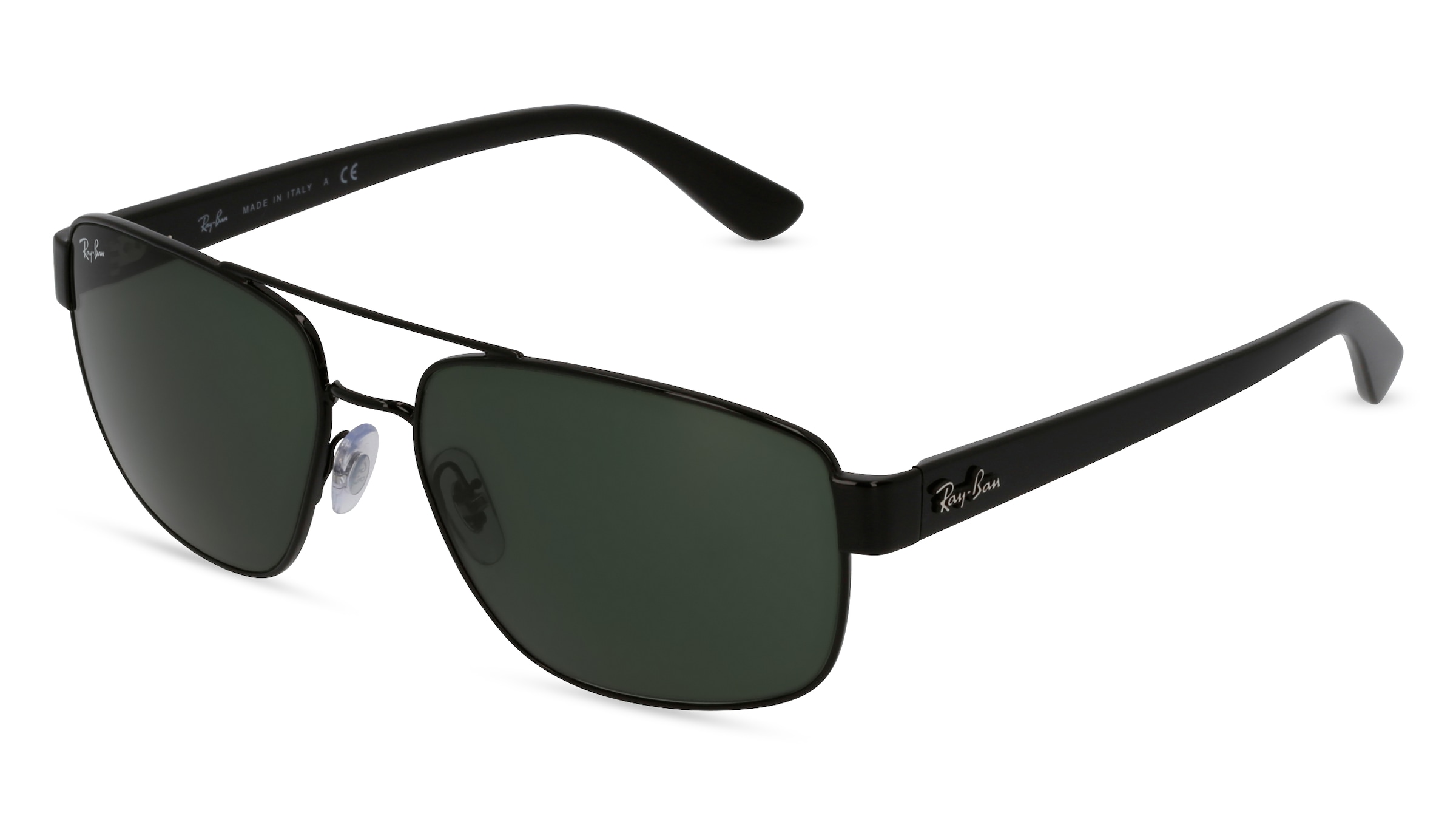 Ray-Ban RB 3663 Herren-Sonnenbrille Vollrand Quadratisch Edelstahl-Gestell, schwarz