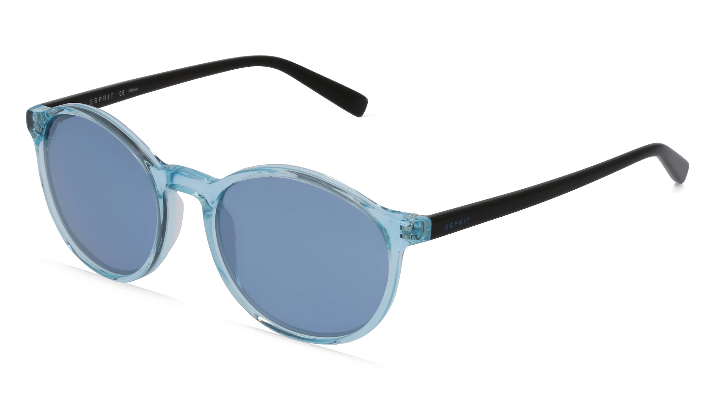 Esprit 17950S Herren-Sonnenbrille Halbrand Rund Titan-Gestell, blau