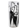 18" Black and White Ceramic Umbrella Stand