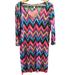 Lilly Pulitzer Dresses | Lilly Pulitzer Gretchen Dress Size Large Chevron | Color: Blue/Pink | Size: L
