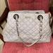 Kate Spade Bags | Kate Spade Quilted Pebbled Patent Leather Tote | Color: Gray/Silver | Size: Os