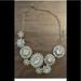 J. Crew Jewelry | J Crew Statement Necklace Clear Crystal Gold Bib Cluster Multi Stone Rhinestone | Color: Gold | Size: Os