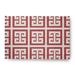 Red/White 48 x 72 x 0.12 in Area Rug - e by design Subline Geometric Flatweave Area Rug Chenille, Polyester | 48 H x 72 W x 0.12 D in | Wayfair