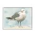 Stupell Industries Soft Focus Seagull On Waterfront Beige Blue Canvas in Gray | 16 H x 20 W x 1.5 D in | Wayfair ae-574_wfr_16x20