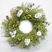Primrue Dried Daisy Medley Wreath Wood/Twig in Brown/Green/Indigo | 26 H x 26 W x 5 D in | Wayfair D43EC885A60A4E698FD794D57C14DCF4