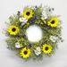 Primrue Dried Sunflower Happiness Wreath Wood/Twig in Brown/Green/Indigo | 26 H x 26 W x 5 D in | Wayfair 22B0A35DEA9946D0A11FF49FF7852BE6