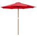 Arlmont & Co. 9 Ft Wooden Patio Umbrella 8 Ribs Table Parasol Rope Pulley Outdoor Garden Yard | 98.81 H x 76.7717 W x 114.17 D in | Wayfair