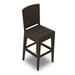 George Oliver 28.75" Patio Bar Stool Metal/Wicker/Rattan in Brown | 43.25 H x 16.5 W x 20.5 D in | Wayfair EDF40B2C60414EC39B1D0B4EC1D1B7F6