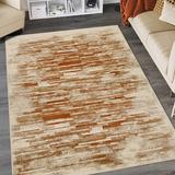 Brown 120 x 96 x 0.31 in Area Rug - Scout Contemporary Modern Distressed Abstract Indoor Area Rug By Haus & Home, | Wayfair 8X10RUG-CLVR-RT