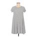 Old Navy Casual Dress - A-Line: White Stripes Dresses - Women's Size X-Small