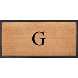 A1HC Rubber and Coir Heavy Weight large Outdoor Durable Monogrammed Doormat 24"X48", Beige