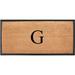 A1HC Rubber and Coir Heavy Weight large Outdoor Durable Monogrammed Doormat 24"X48", Beige