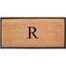 A1HC Rubber and Coir Heavy Weight large Outdoor Durable Monogrammed Doormat 24"X48", Beige