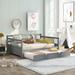 Twin/Full Size Daybed Wood Bed with Twin Size Trundle