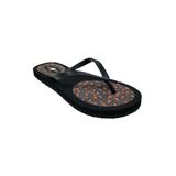 Women's Patterned Insole Flip Flop by GaaHuu in Leopard (Size SMALL 5-6)