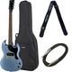 Harley Benton DC-60 Junior Pelh. Blue Bundle