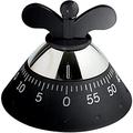 Alessi Kitchen Timer A09 B Design Kitchen Timer with Mechanical Mechanism Thermoplastic, Black