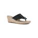 Women's White Mountain Beachball Wedge Espadrille by White Mountain in Black Glitter Fabric (Size 9 M)