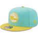 "Men's New Era Turquoise/Yellow Philadelphia 76ers Color Pack 9FIFTY Snapback Hat"