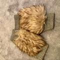 Urban Outfitters Accessories | Fingerless Urban Outfitters Faux Fur Gloves | Color: Brown/Gray | Size: Os