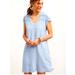 Anthropologie Dresses | Anthropologie Meave Chambray Dress Xs | Color: Silver/White | Size: Xs