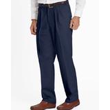 Blair JohnBlairFlex Adjust-A-Band Relaxed-Fit Pleated Chinos - Blue - 48