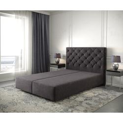 DELIFE Boxspringgestell Dream-Great 160x200 cm Mikrofaser Schwarz, Bettgestelle