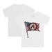 Toddler Tiny Turnip White Arizona Diamondbacks Baseball Flag T-Shirt