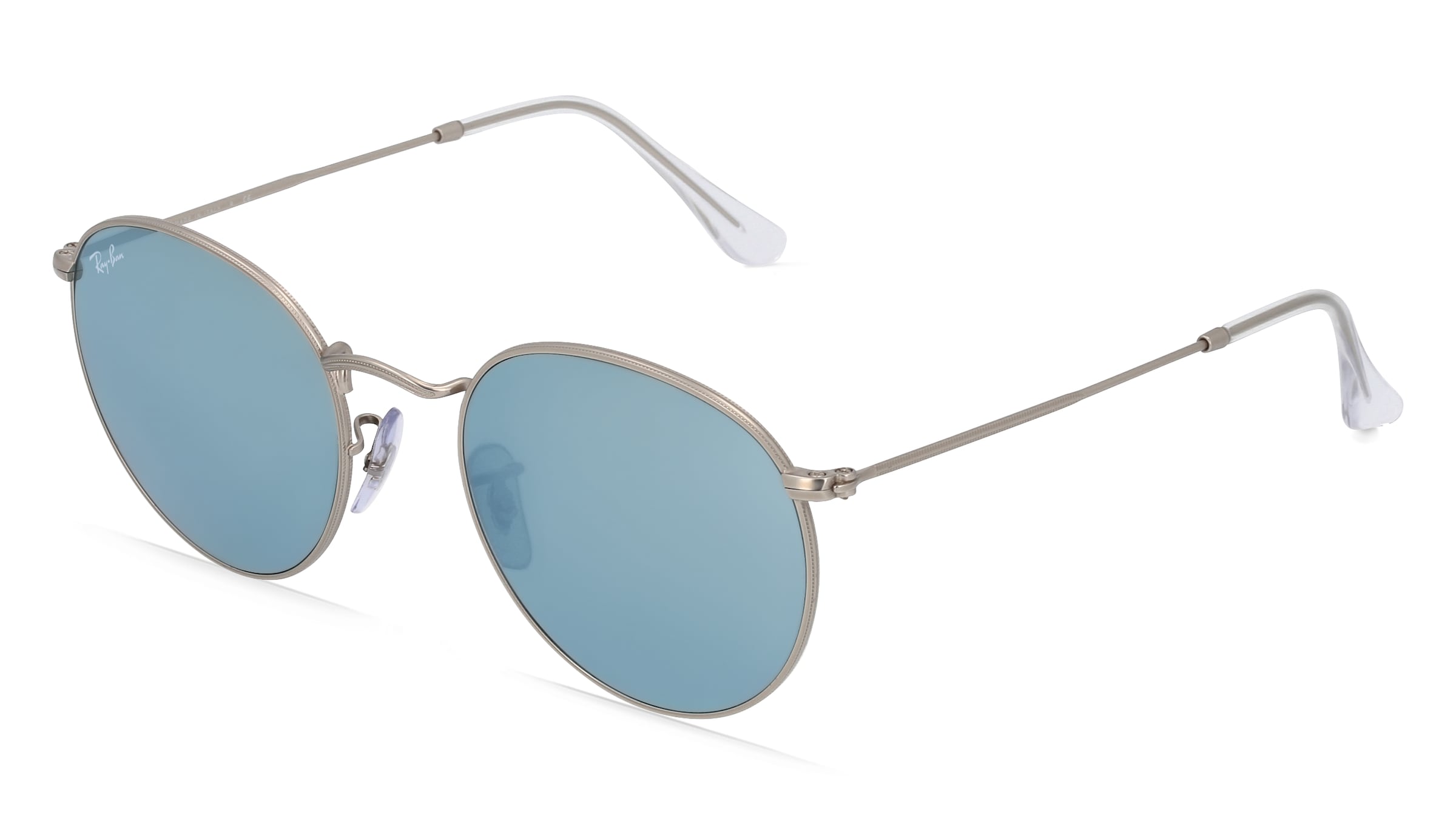 Ray-Ban RB 3447 ROUND METAL Herren-Sonnenbrille Vollrand Rund Metall-Gestell, silber