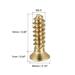 Brass Wood Screws, M2.5x10mm Phillips Flat Head Self Tapping Connector 50Pcs - Brass Tone