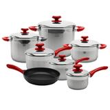 YBM Home 18/10 Tri-Ply Stainless Steel Cookware Set Induction Compatible