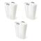 Gracious Living Easy Carry Flex 87 L Plastic Laundry Hamper, White (3 Pack) - 26 x 21.31 x 15.81 inches