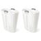 Gracious Living Easy Carry Flex 87 L Plastic Laundry Hamper, White (2 Pack) - 36