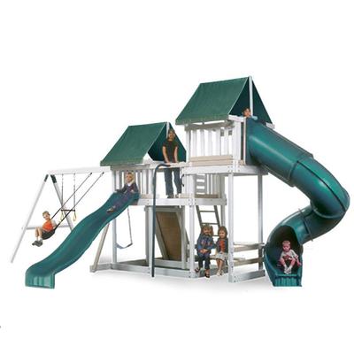 Congo Monkey Playsystem 3 with Swing Beam - White and Sand