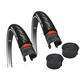 CST 2 x Bicycle Tyres 28 Inch Breaker Puncture Proof 37-622 28 x 1 3/8 x 1 5/8 Bicycle Tyres with Reflective Strips (2 x AV | Car Valve)