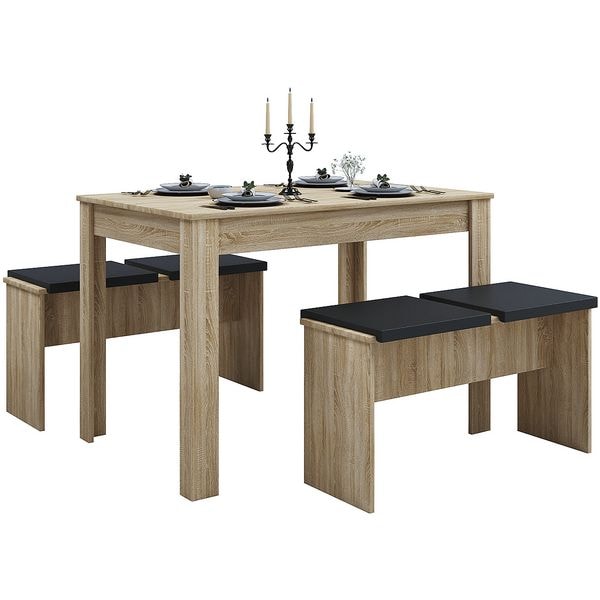 VCM Morgenthaler Esstisch-Gruppe »Esal XXL« braun, 110x75x70 cm Image