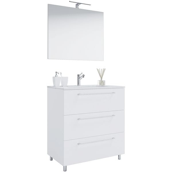 VCM Morgenthaler 3-tlg. Badmöbel-Set »Schubo« 80 cm 3 Schübe weiß