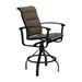 Tropitone Ovation Padded Sling Outdoor Barstool in Gray/Black | 48.5 H x 25 W x 29.5 D in | Wayfair 880627PS_28_OBS_Cape Cove_Cape Cove