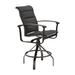 Tropitone Ovation Padded Sling Outdoor Barstool in Gray/Brown | 50.5 H x 25 W x 29.5 D in | Wayfair 880627PS_30_GPH_Rincon_Rincon