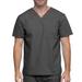 Cherokee Medical Uniforms Men's Workwear Pro V-Neck Top (Size 5X) Pewter, Poly + Cotton,Spandex