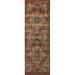 Blue/Red 96 x 31 x 0.5 in Area Rug - Bungalow Rose Traditional Floral Area Rug Rust Polypropylene | 96 H x 31 W x 0.5 D in | Wayfair