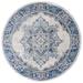 Blue/Gray 79 x 79 x 0.31 in Indoor Area Rug - Bungalow Rose Oriental Power Loom Blue/Light Gray Area Rug, | 79 H x 79 W x 0.31 D in | Wayfair