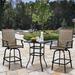 Red Barrel Studio® Swivel 30” Patio Bar Stool, Polyester in Black/Brown | 51 H x 23 W x 27.6 D in | Wayfair E2010722D92D4C13888B4D0F942CA9AC