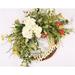 Primrue Hydrangea Daisy 24" Wood Wreath Silk/Wood/Twig in White | 24 H x 24 W x 8 D in | Wayfair 00F8B191732244F680DDF1C4C8243166