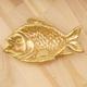 Fish ashtray / soap dish / ring or jewellery dish || Vintage solid brass sea life souvenir / gold fish / bronze fish