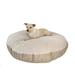 Tucker Murphy Pet™ Mulder Round Sherpa Dog Pillow Cotton/Suede in Brown | 10.5 H x 27 W x 27 D in | Wayfair 60400CFD088A47599D30539B93E597C1