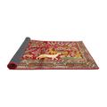 Green/Red 60 x 0.35 in Indoor Area Rug - Bloomsbury Market Clendon Traditional Red/Green Area Rug Polyester/Wool | 60 W x 0.35 D in | Wayfair