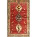 Red/White 84 x 0.35 in Indoor Area Rug - Bloomsbury Market Bairiki Traditional Red/Beige Area Rug Polyester/Wool | 84 W x 0.35 D in | Wayfair