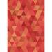 Orange/Red 60 W in Indoor Area Rug - Corrigan Studio® Brainerd Geometric Red/Orange Area Rug Polyester/Wool | Wayfair