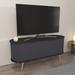 Wade Logan® Adejinmi TV Stand for TVs up to 60" Wood in Gray/Black | 25 H x 55 W x 17 D in | Wayfair 96650498B8D84C119184440092D39BA0